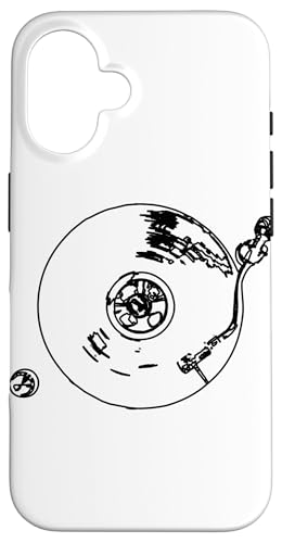 Ya en manzanajugosa.com: Carcasa para iPhone 16 Boceto de Tocadiscos Oldschool para Disc-Jockeys