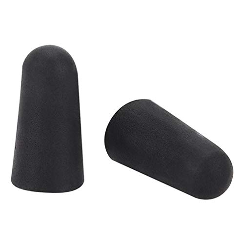 Kinshops 2pcs/box Soft Sleep Soundproof Sponge Sleeping Memory Foam Ear Caps Cups Travel Noise Prevention Earbuds Noise Reduction,Black