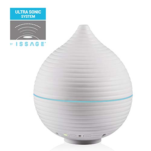 Issage  DIPROF - Humidificador, Difusor de Aromaterapia, Difusor de Aceites Esenciales, purificador de Aire LED 5 Colores Cromoterapia en el Hogar