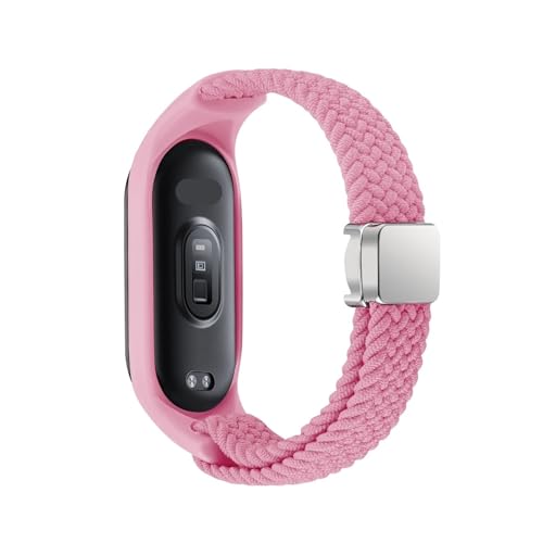 SLCHJXS Correa trenzada para Mi Band 8 de nailon elástico Solo Loop ajustable con hebilla magnética para Miband 8 NFC