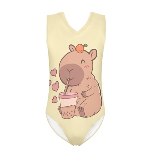 Image of Cartoon Pattern Kids Girls Bathing Suits One Piece Swimsuit Soft & Quick Dry, 5-14Years