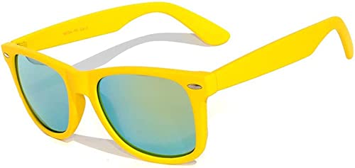 OWL Retro Vintage Sunglasses for Women Men, UV Protected Mirror Bulk Sunglasses, Matte Frame Rectangle Shades