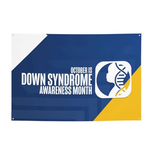Image of Down Syndrome Awareness Month Banner Party Background Decorations 47x71 Inch Party Supplies