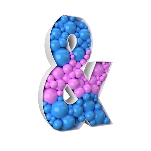 Decoración, Toy DZDY - Marco gigante de globos de mosaico de 3 pies, kit de bricolaje de letras de marquesina grande, decoración de fiesta de cumpleaños, decoración de...