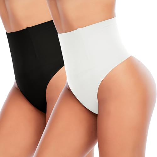 Image of Werena Tummy Control Thong Shapewear for Women Seamless Shaping Novelty Thong Panties Body Shaper Underwear