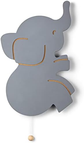 Lumipets Lighted Elephant Balloons – Wall Mounted Lighted Elephant Lamp – Battery Operated Elephant Light Sign – Crescent Elephant Night Light for Babies, Toddlers, Kids-17.7 x 11.2 x 1.5-in