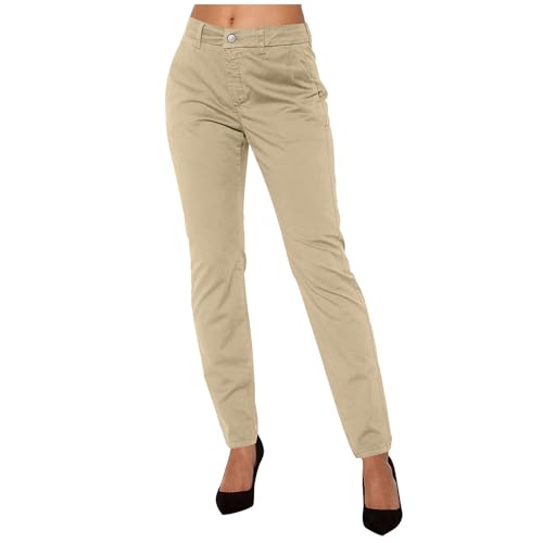 Women's Stretch Uniform Work Pant Skinny Basic Chino Pants Fashion Ladies Lounge Business Office Trousers
