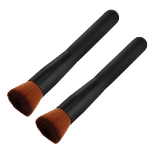 IWOWHERO Professional Makeup Brushes Set 2pcs Liquid Foundation Brush Soft and Gentle for Smooth Application Travel-friendly