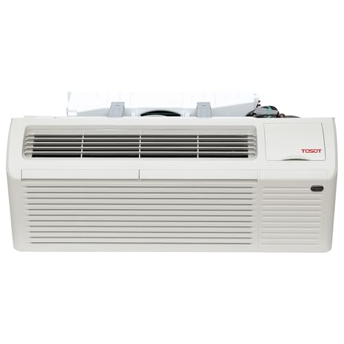 TOSOT 15,000 BTU PTAC Unit with Inverter Heat Pump and 3.5kW Electric Heater, Packaged Terminal Air Conditioner for Heating and Cooling, 11.6 COP, R32 Refrigerant, Works in 20°F to 115°F, 230V