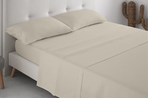 Degrees Home Premium – Juego de Sábanas 160x200 cm 4 Piezas: Sábana Bajera Ajustable, Encimera y 2 Fundas de Almohada 50X80 – Microfibra Cepillada, Suave, Oeko-Tex Certificado