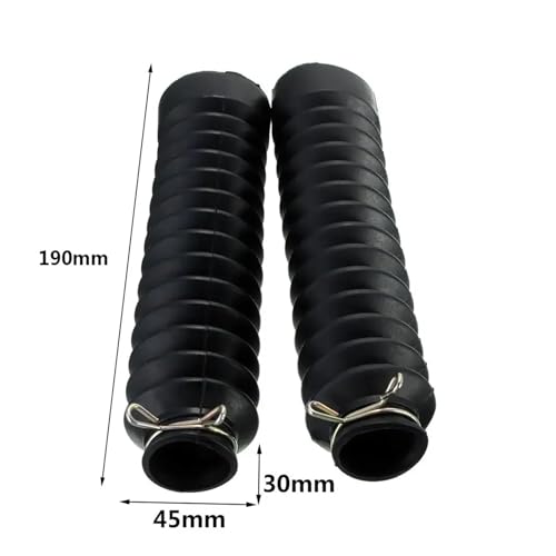 Soufflets de fourche moto universels en caoutchouc noir par 2 - 4