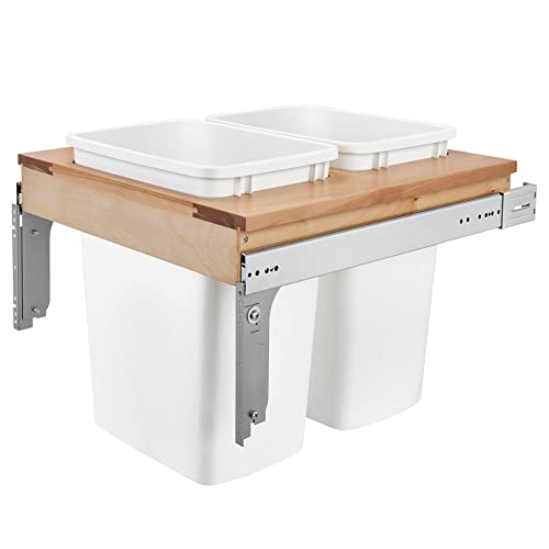 Canecas de basura doble extraíble para cocina 35 cuartos