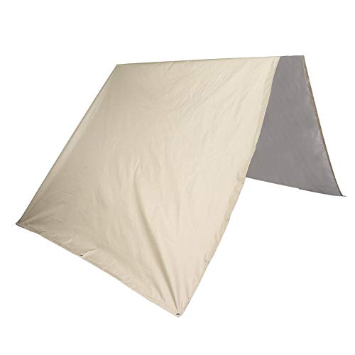 Jarchii Sunshade Tarp, 52.0x89.0in Waterproof Outdoor Swing Canopy Kids Playground Roof Replacement Canopy Cover for Hiking Camping Courtyard Garden (Beige)