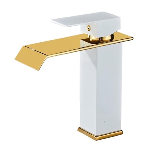 Robinet cascade pour salle de bains moderne au-dessus du lavabo