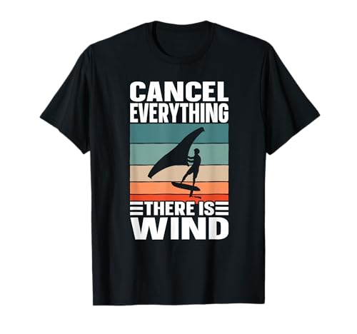 Wing Foiling retro Motiv Foil Surfing Wing Surf Surfer T-Shirt