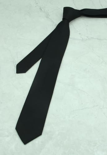 Image of Mens Solid Linen Ties - Slim Pattern Necktie for Men Wedding Groomsmen