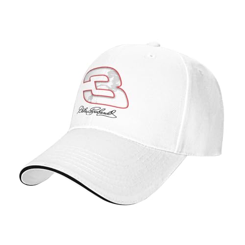 Dale Earnhardt Sr #3 Baseball Hats for Men/Women Adjustable Cap White