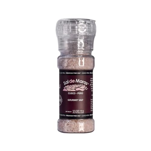 MARAS GOURMET Salt from Maras Unique Flavor and Hand Harvest Peruvian Pink Salt | Sal de Maras | Refillable Grinder | PINK SALT 3.5 oz. (100g) (Pack of 2) image 3