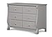 Delta Children Universal 6 Drawer Dresser, Greenguard Gold Certified, Grey