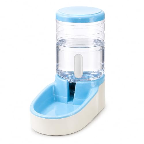Image of PetVogue Pet Water Feeder, Pet Automatic Waterer, Plastic Water Dispenser For Dog & Cat, 3.8 Liters (Blue)