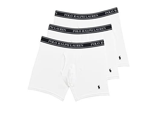Image of POLO RALPH LAUREN Underwear Boxer Brief, 3-Pack, Stretch Classic Fit, Moisture Wicking Pouch, Regular, Trunk & Long Leg