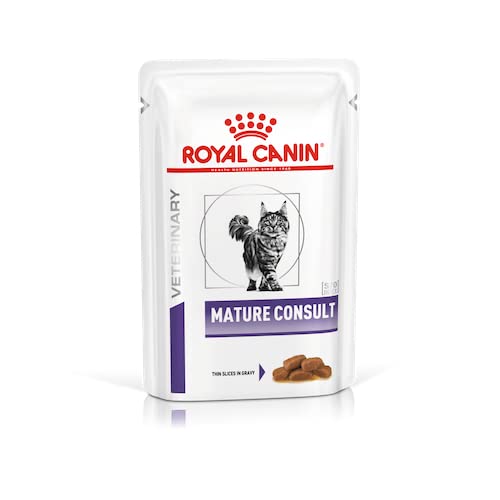 ROYAL CANIN - Mature Consult Balance Senior Consult Stage 1 pour Chats Emincé en Sauce 12 Sachets 85 G