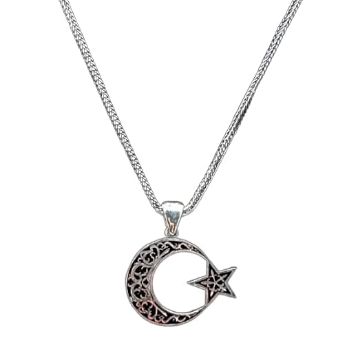 AY YILDIZ & 55 cm Fuchsschwanzkette 925 Sterling Silber HalsketteTürk AYYILDIZ desenli Gümüş Kolye Türkiye Bayrak Göktürk OSMANLI Türkei Kette Ay yildiz Anhänger Geschenkidee Geschenke für Männer