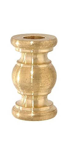 Image of B&P Lamp 1-1 /2 Inch Turned Brass Spindle, Slips 1 /8IP, Burnished and Lacquered