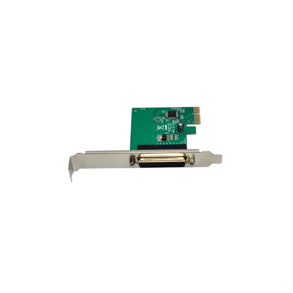 X-MEDIA XM-PEX-1P PCI-E 1-Port DB25 Parallele PCI Express (PCIe x1) Karte, IEEE 1284 Parallelcontroller-Karte, WCH382L-Chipsatz, unterstützt ECP/EPP/SPP