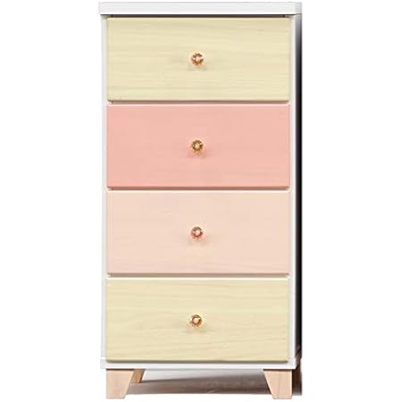 Amazon 姫系 幅39 4段 スリムチェスト すき間収納 チェスト タンス 洋服収納 引き出し かわいい おしゃれ 女の子 キッズ 家具 子供部屋 ピンク 収納 4段 収納ケース ボックス オンライン通販