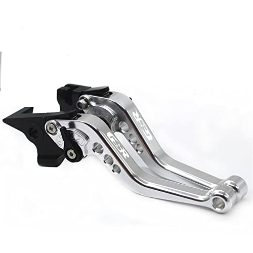 Brems Kupplungs Motorrad Kurze Bremse Für Suzuki GSR400 2008-2012 GSR600 GSR 600 2006-2011 GSR750 GSR 750 2011-2018 Kupplungshebel Motorrad Bremshebel (Color : Silber)