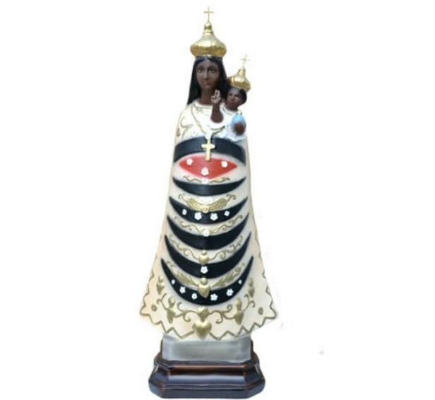 Generico ArteSacraCaravaggio Statua della Madonna cm 55 (21,65 inches) in resina decorata a mano di produzione artigianale italiana