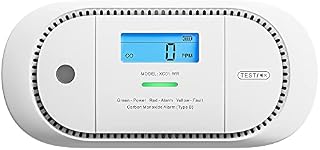 X-Sense Wireless Interconnected Carbon Monoxide Alarm, Replaceable Battery Powered CO Alarm with Digital Display and Peak Value Memory, Complies with EN 50291 Standard, XC01-WR