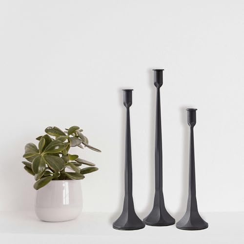 Denique-Iron-Taper-Candle-Holder-Set-of-3-Black-Candlestick-Holders-Decorative-Candle-Stand-Tapered-Candle-Holders-Tall-Set-for-Wedding-Dining-Table-Home-Decoration-Black Denique Iron Taper Candle Holder Set of 3 Black Candlestick Holders Decorative Candle Stand Tapered Candle Holders Tall Set for Wedding Dining Table Home Decoration Black
