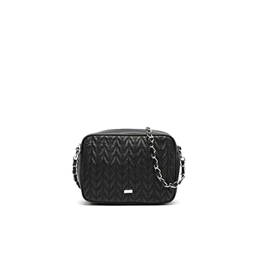 MISAKO Espiga bolso bandolera con estampado de espiga - Bolso casual de moda para mujer - Cómodo y resistente Espiga Negro 14 X 21 X 6 cm