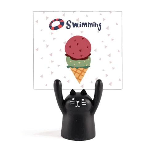 Support mémo dessin animé chat de piscine figurine porte-carte