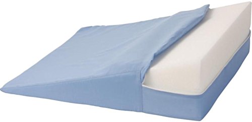 Image of DMI Bed Wedge Pillow and Triangle Wedge with Elevated Incline for Neck Pain, Headaches, Reflux, Shoulders, Back Pain, Foot Support, Knee Pain or Restless Leg Syndrome, 24x24x7 inches, Blue