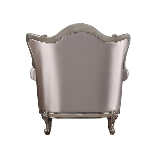 Sillón Tradicional Beige con Tapizado de Tela miniatura 5