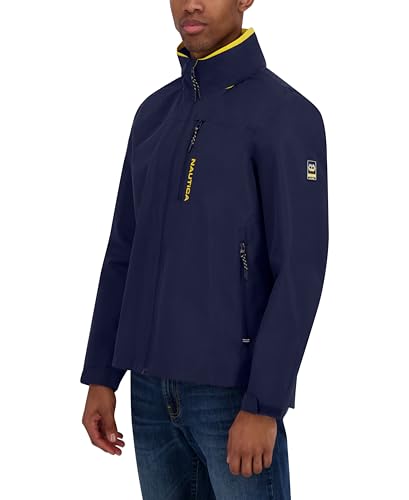 Image of Nautica Men's Lightweight Sailing Jacket - Waterproof & Windproof, Breathable