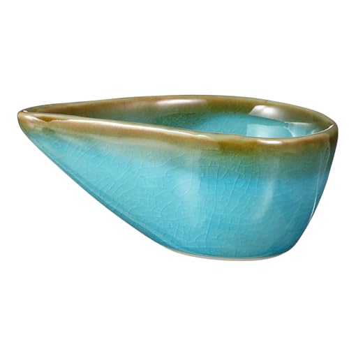 HONITANO Piccolo Piatto in Ceramica Per Miscelare e Maschere Viso, Ciotola Per Salone Di Bellezza Design a Goccia, Sicuro e Facile Da Pulire, Uso Domestico e Professionale