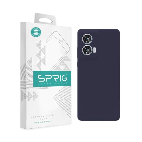 Image of SPRIG Compatible with Moto Edge 50 Fusion Premium SilkTone (Liquid Silicone) Back Cover Drop Tested Shock Proof Mobile Case for Men, Women, Boys and Girls with Camera Protection (Midnight Blue)