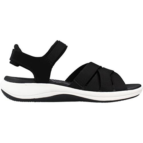 Image of Clarks womens Mira Tide Black Flat Sandal