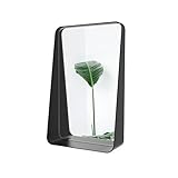 ★ 【Espejo de madera maciza resistente al agua y a la humedad】 El espejo le brinda una visión de gran angular para que pueda ver claramente sus rasgos faciales. Lo contrario es tres veces y cada detalle es perfecto. Es ideal para maquillar, afeitar, cepillarse y usar hilo dental, exfoliar, etc.
