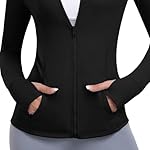 Women's Athletic Full Zip Lightweight Workout Jacket With Pockets Running Slim Fit Yoga Sportwear With Thumb Holes - Image 5