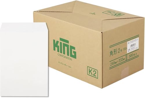 角2封筒 プライバシーHiソフト ホワイト 【100枚】 スミ貼 080451 A4が折らずに入るサイズ 透けないパステルカラー封筒 ハーフトーン キングコーポレーション 角2 書類