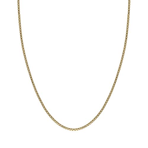 Honolulu Jewelry Company 14K Solid Yellow Gold 1.0mm Box Chain Necklace 22 Inches - Thumbnail 3