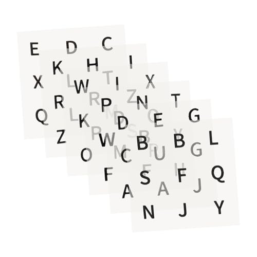 BESPORTBLE 6 Sheets Large Printed English Letters Stickers for Puzzle Cubes User Friendly Peel and Stick Decals Sturdy Design for Low Vision Assistance Compatible with Various Cube