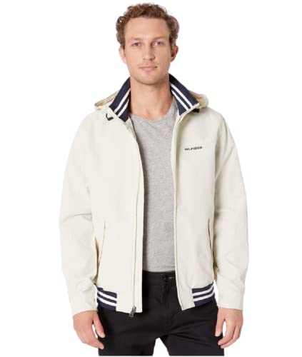 Tommy Hilfiger mens Lightweight Waterproof Regatta Jacket, Silver Birch, XX-Large US