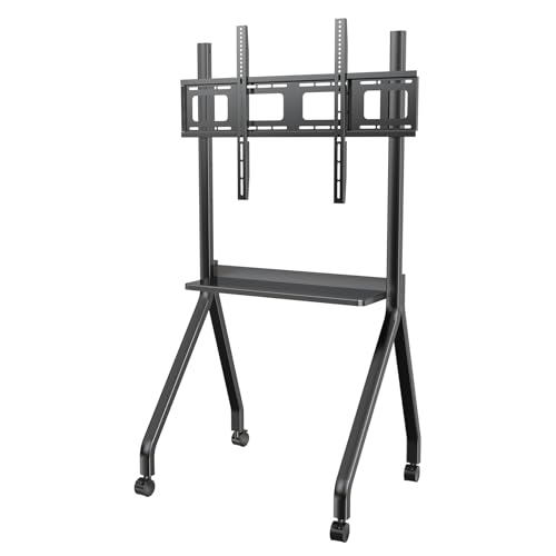 Image of Portable Smart Board Stand with 4 Lockable Wheels, Interactive Whiteboards for Home /School /Office, Heavy Duty & Easy Install 75-85 inch