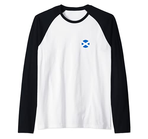 Flag Scotland Raglan Baseball Tee, Black